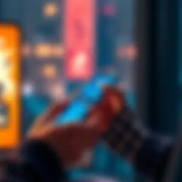 A person holding a smartphone while making a payment using Nano cryptocurrency for phone and gaming account top-ups