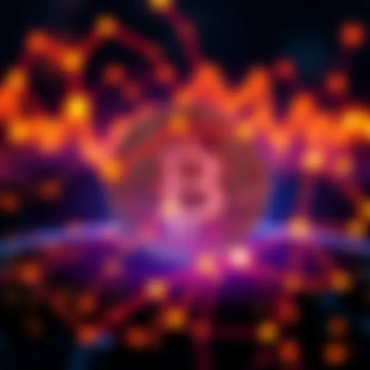 Visual representation of Pi and Bitcoin symbols connected, illustrating their relationship in the cryptocurrency market.