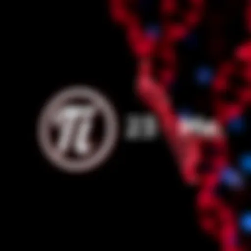 Concept image showing the logos of Pi Network and 23andMe blending together, symbolizing a potential acquisition and new path for health data ownership.