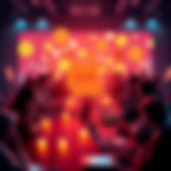 A graphic showing PINEAPPLE's DeFi logo with a background of people participating in an online AMA event, symbols of finance and technology around them.