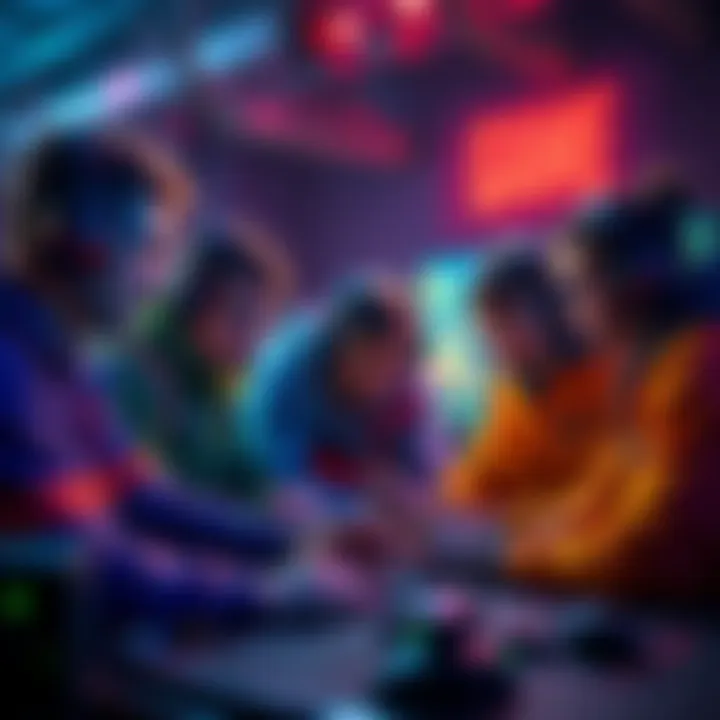 A group of players sharing tips and strategies to improve their gameplay skills