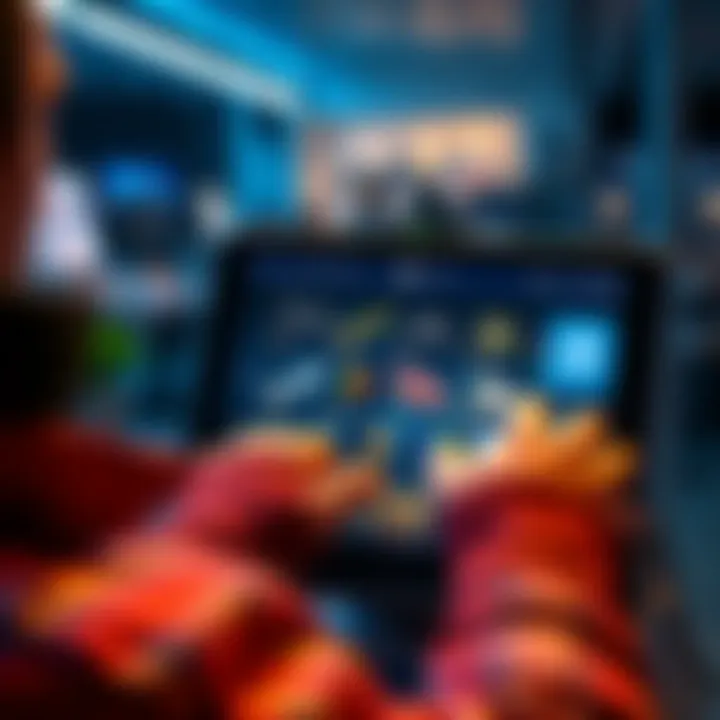 A gamer making in-game purchases on a PlayStation console, showcasing virtual items and currency on the screen.
