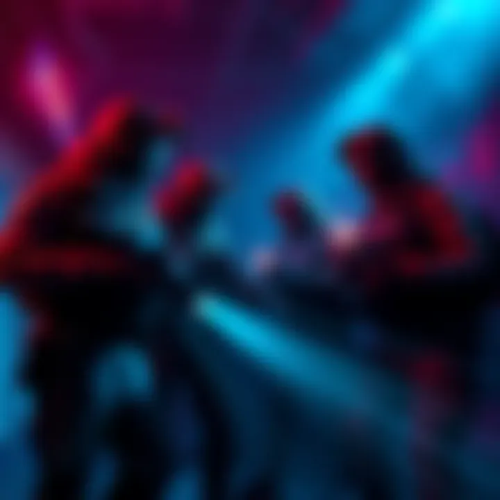 Police officers conducting a late-night raid at a hackers base with flashlights and tactical gear