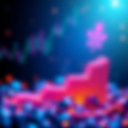 Illustration showing Polkadot logo with an upward arrow, symbolizing price growth and investment potential.