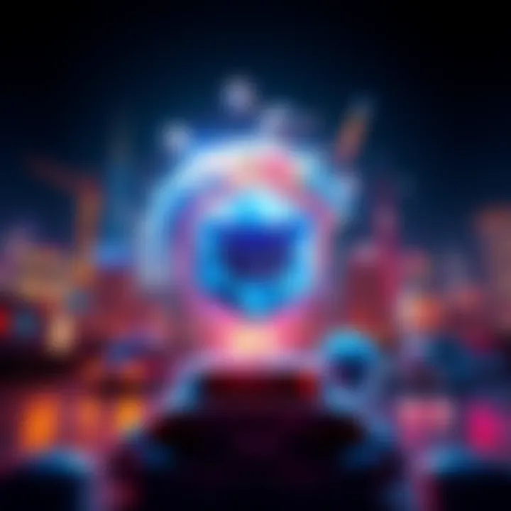 Polygon logo surrounded by images of real-world assets symbolizing growth and value