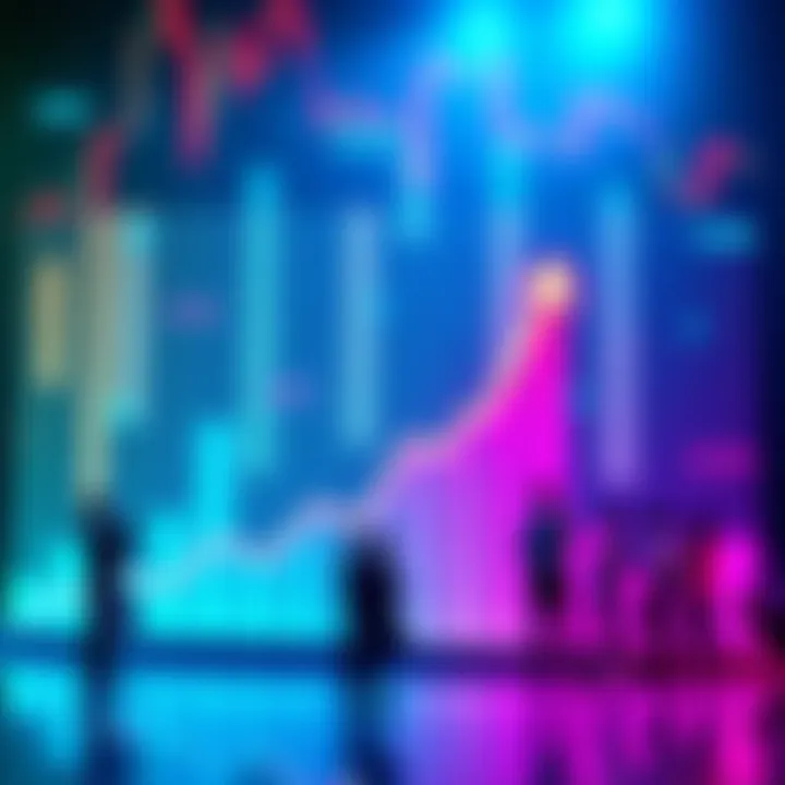 A graph showing an upward trend with people discussing around it, representing analysis of optimistic signs.