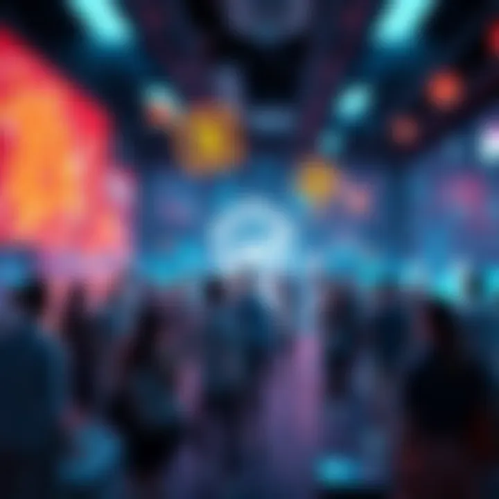 A vibrant community engaging around the $POWSCHE token, showcasing people discussing in a digital space with visuals of multiple blockchain icons.