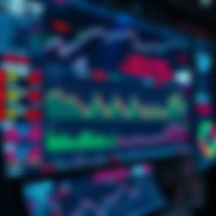 A screen displaying live updates of a prediction market with graphs and statistics for quick decision-making