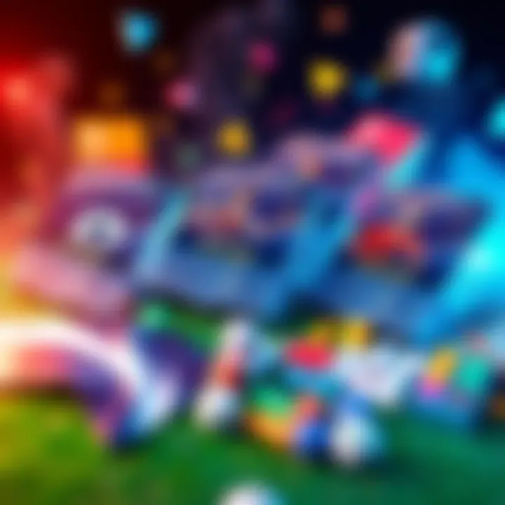 A visual of various Premier League cards and crafting materials, showing a blend of soccer-related designs and neutral elements.