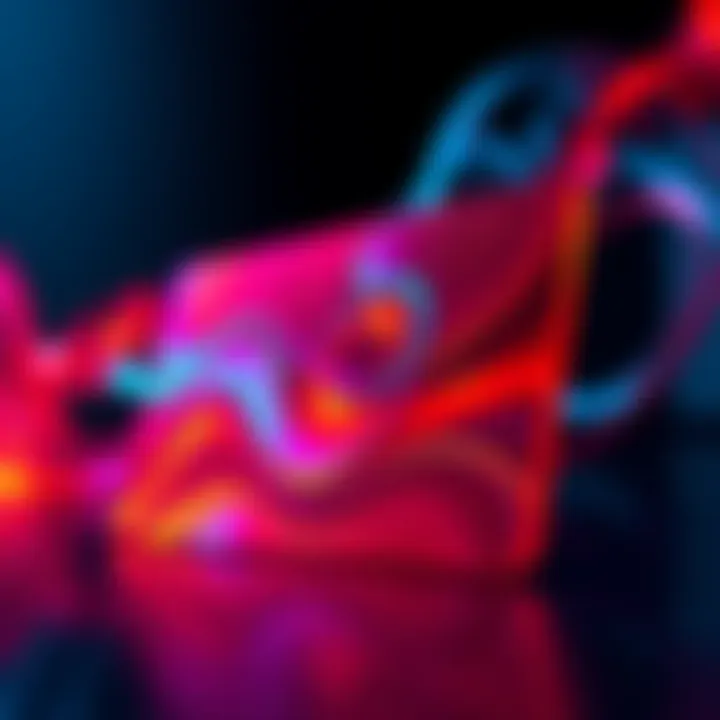 A close-up view of the new Prismatic Red Card featuring vibrant colors and unique design elements.