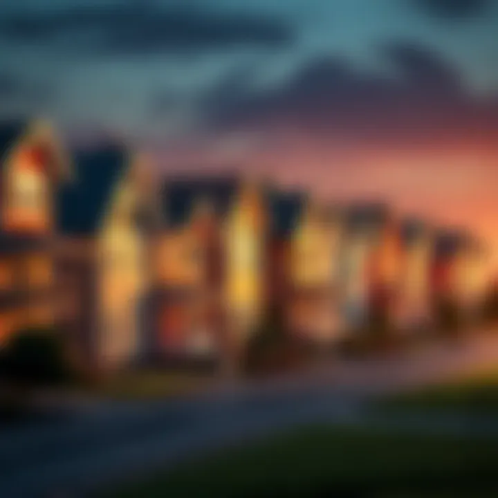 A visual representation of property management with houses lined up, emphasizing the threshold of 149 properties, showcasing benefits and boosts in management.