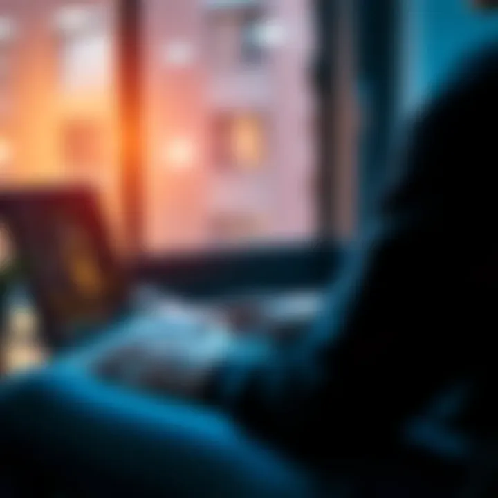 Individual reviewing a tokenized property share on a laptop, highlighting wallet security and asset management issues