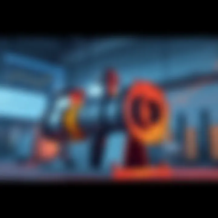 A large industrial pump surrounded by charts and graphs showing increasing demand trends for 2025