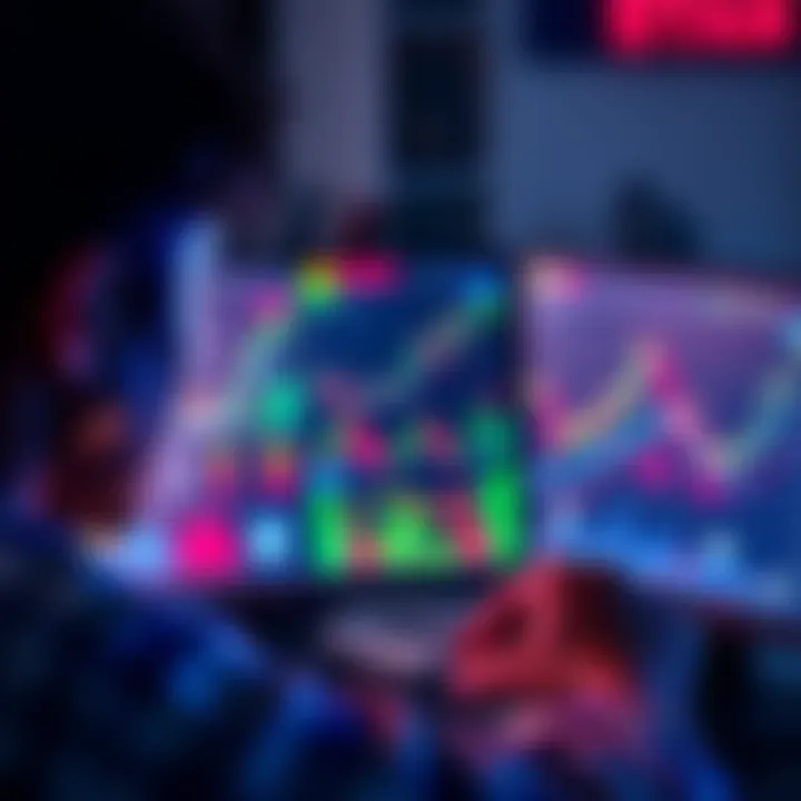 A person looking at a computer screen with charts and alerts about Pump-Fun Coin, reflecting worry over potential scams.