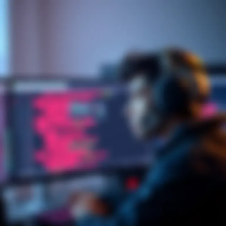 A developer looks frustrated in front of their computer screen showing Python code and cryptocurrency transaction errors.