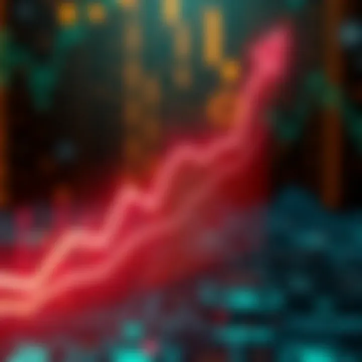 A visual representation of QF Network token's potential growth, showing a rising trend on a graph with digital currency symbols in the background.