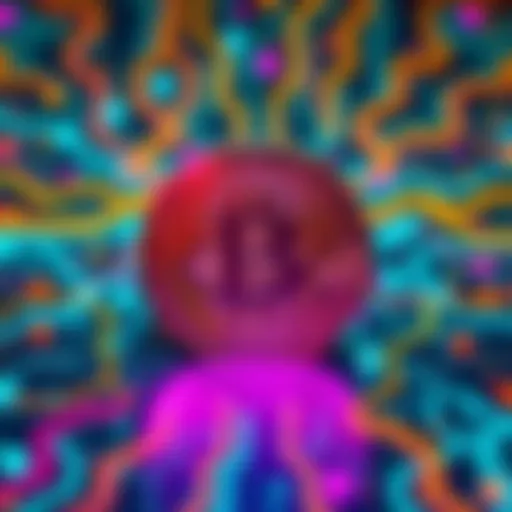 A visual representation of quantum computing threatening Bitcoin security, featuring a Bitcoin logo and quantum circuit patterns