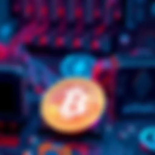 A quantum computer next to Bitcoin and Ethereum logos, illustrating potential future impact on cryptocurrency security.