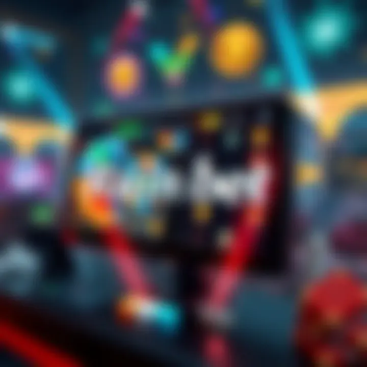 Screenshot of Rainbet casino interface with colorful design and cryptocurrency options