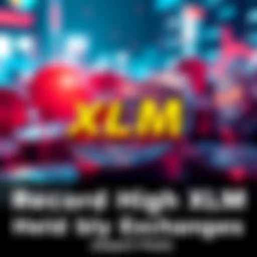 A visual representation of over 1 billion XLM coins on various exchanges, highlighting the increase in holding and potential market impact.