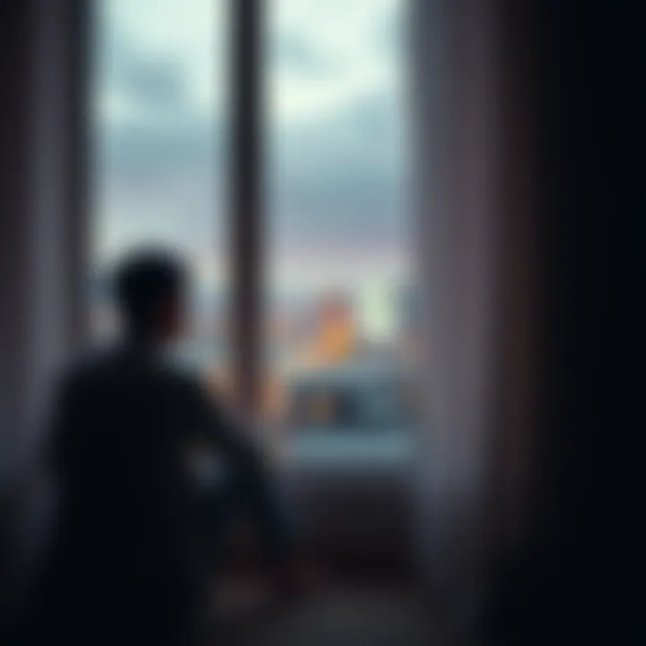 A person sitting alone, looking pensively out of a window, reflecting on past choices related to holding decisions. The scene conveys a sense of regret and contemplation.
