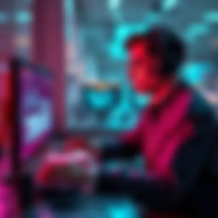 A person using a computer to eliminate negative reviews from online platforms with AI technology