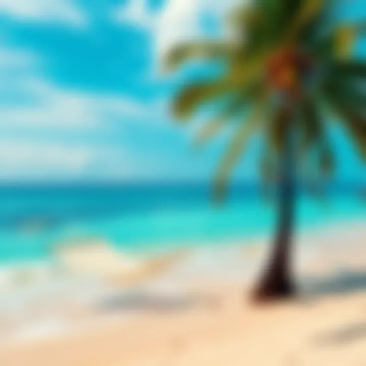 A peaceful beach scene in the Philippines with a hammock and tropical palm trees, symbolizing retirement life.