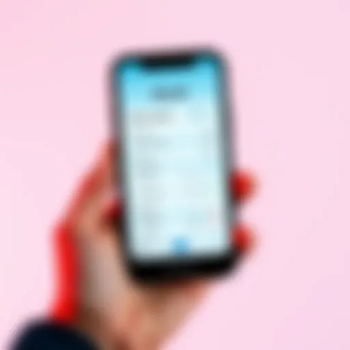 A close-up of a smartphone displaying the Revolut app, showing salary details and currency exchange rates, set against a simple background.