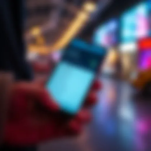 A smartphone displaying the Revolut app with a custom firmware interface, highlighting software options.