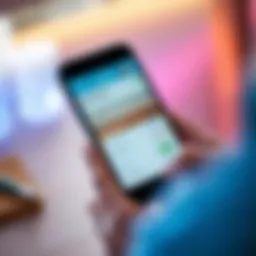 A close-up of a smartphone displaying the Revolut app dashboard with a focus on the Early Pay feature showing payment options and account balance.