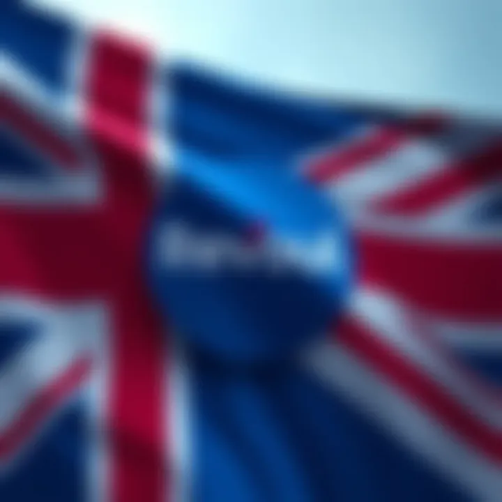 Revolut logo next to the United Kingdom flag, representing its banking status in the UK.