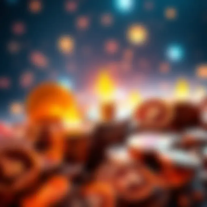 A visual representation of rewards being collected on the Sceptre for Flare platform, showing coins and icons associated with the rewards.
