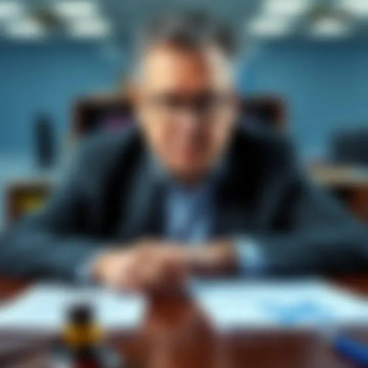 Bill Morgan, Ripple's lawyer, addressing rumors about US government seizing XRP tokens held in escrow, with a serious expression and legal documents on the table.