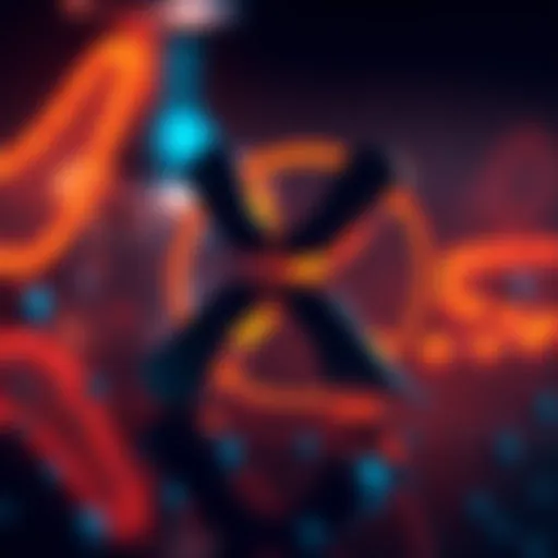Ripple logo with XRP symbol in the background, representing the future of XRP after SEC appeal, with a hint of stability and growth.