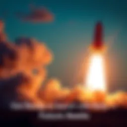 A rocket taking off with a bright flame and smoke, symbolizing the launch of Redy