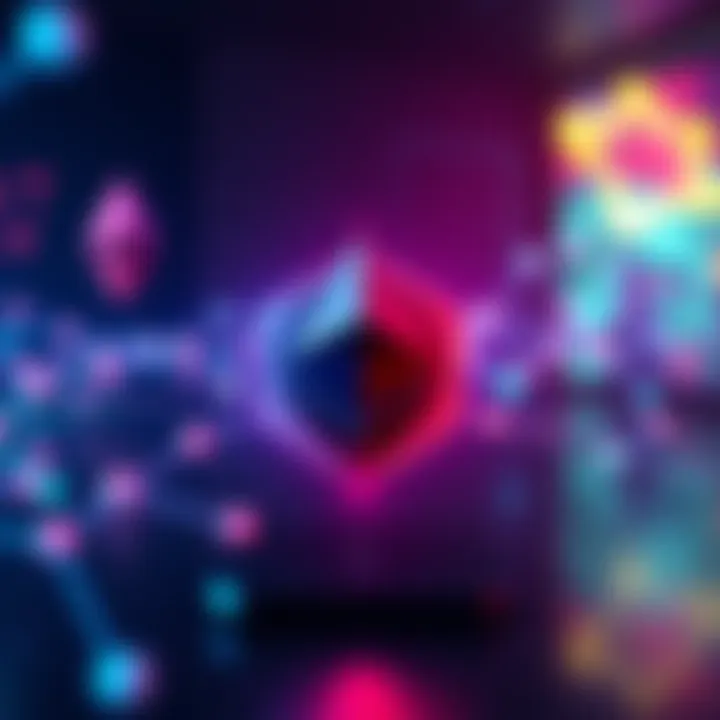 A visual representation of the Ronin network logo connected to Ethereum, highlighting blockchain gaming enhancements.