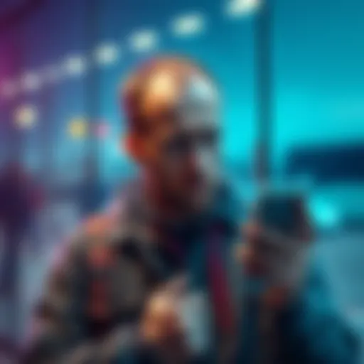 A man in Russia looks worried while checking his phone, contemplating a crypto payment for a portrait.