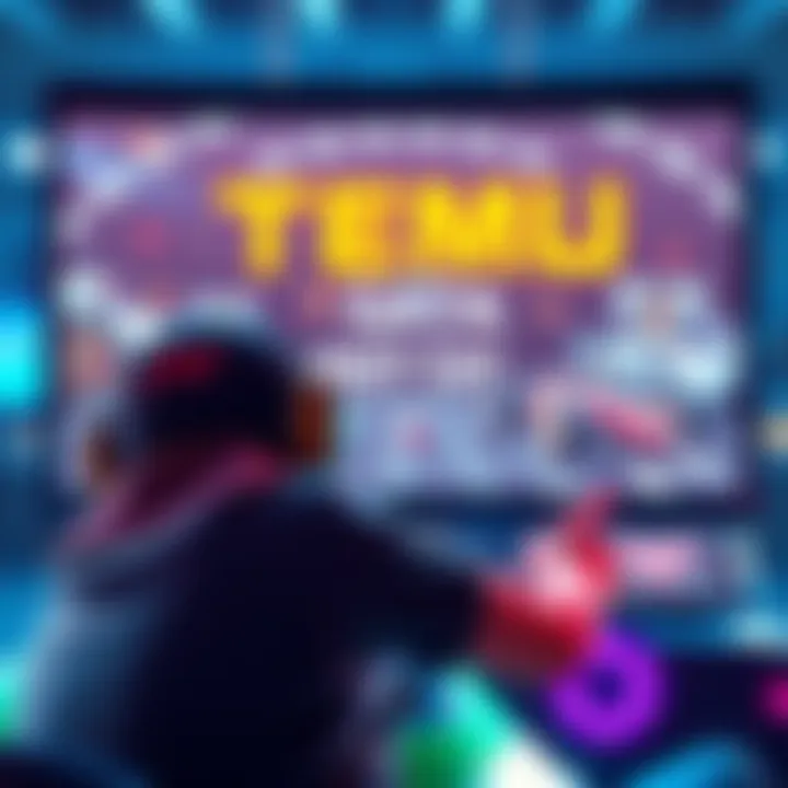 Sami pauses his racing game as a glitch in the Temu advertisement appears on screen