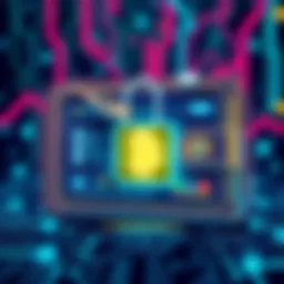 An illustration showing a locked digital wallet symbolizing Satoshi Nakamoto's inaccessible bitcoins and questions about his status.