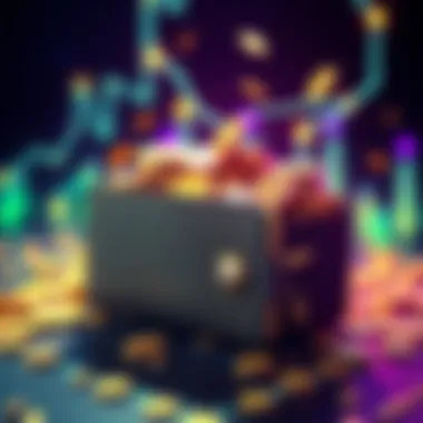 A visual representation of a digital wallet overflowing with coins, symbolizing Satoshi's wallet reaching $135 billion.