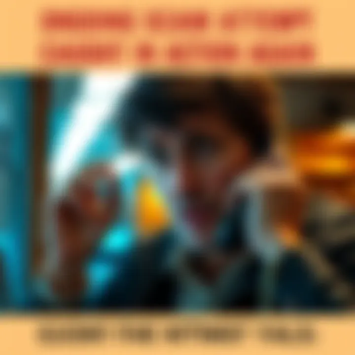 A person talking on the phone looking concerned, representing a scam attempt.