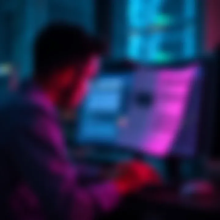 A person looking at a computer screen with financial documents about Tether's SEC filings.