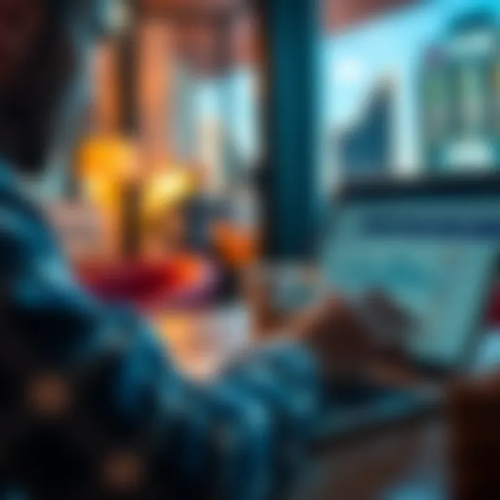 Person reviewing options on a laptop for selling FTX claims with secure payment methods