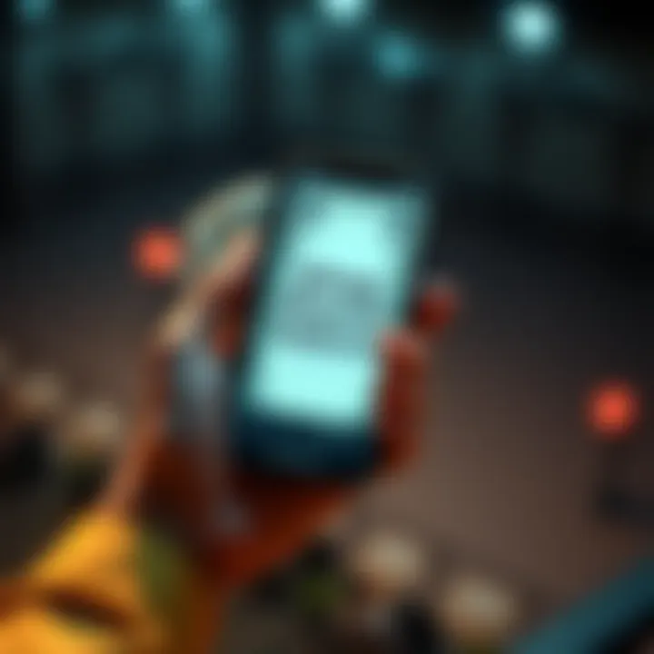 Person holding cash with leftover HiveOS balance displayed on a smartphone