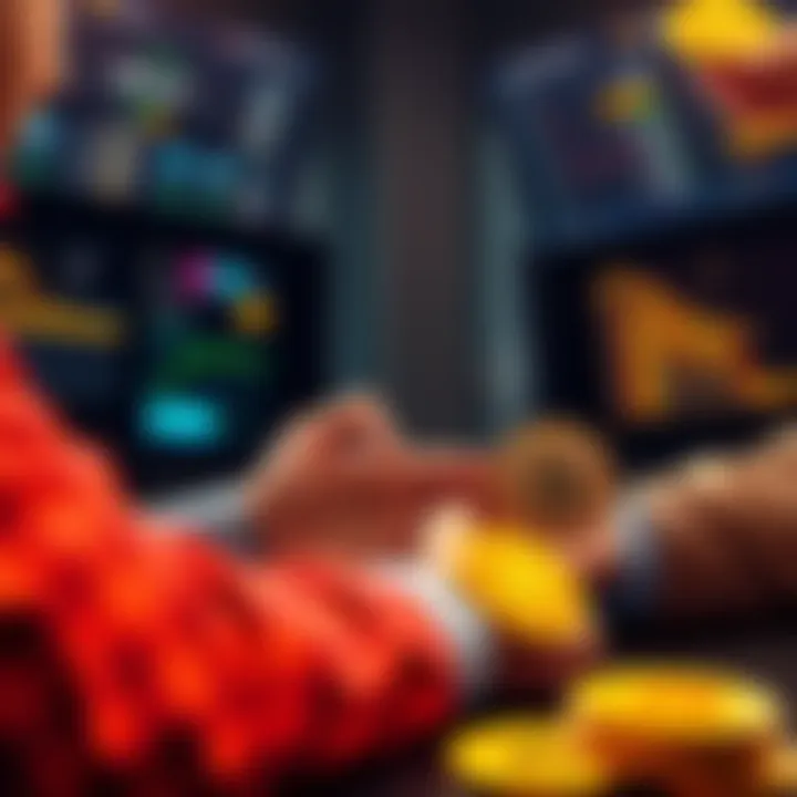 A person negotiating an over-the-counter deal to sell Bitcoin for USDT with a secure escrow process in place