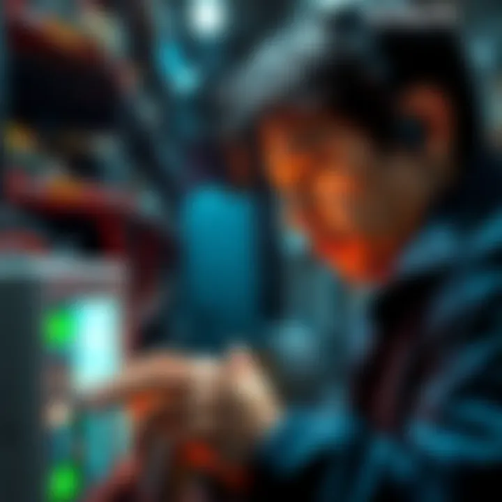 A person examining their SenseCAP m1 Helium miner, contemplating whether to reconnect it for potential rewards in 2025.