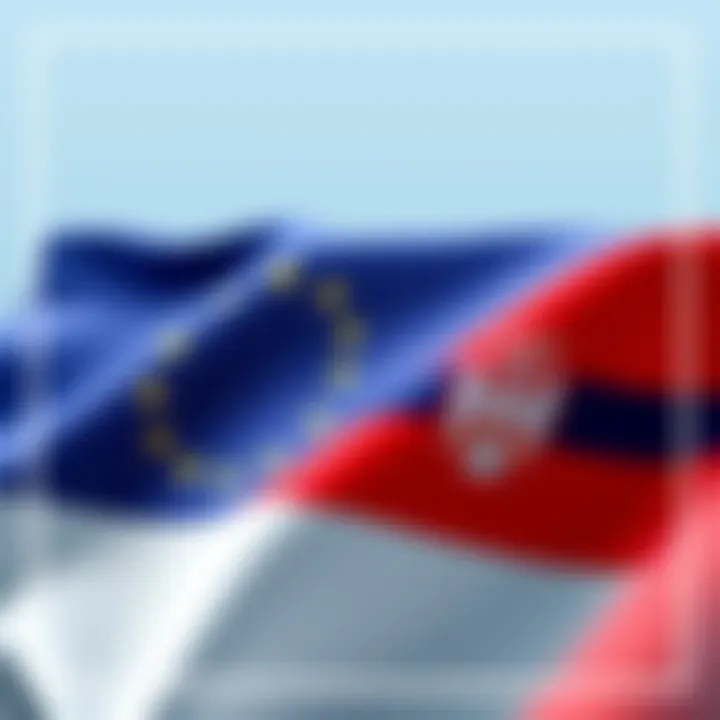 A graphic showing Serbia's flag alongside the SEPA logo, symbolizing Serbia's membership in SEPA and its impact on fintech services like Revolut.