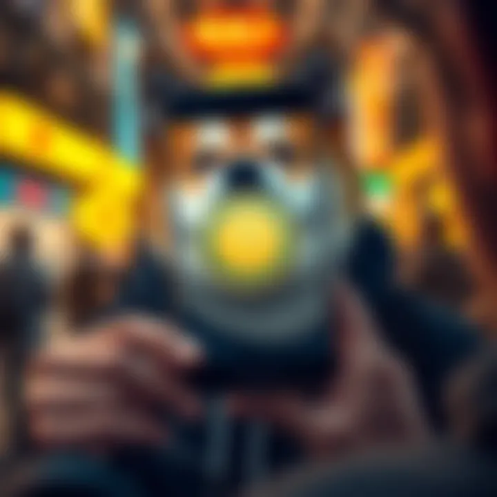 A person looking at their phone with a surprised expression, showing a Shiba Inu coin graphic on the screen, symbolizing unexpected crypto transactions.