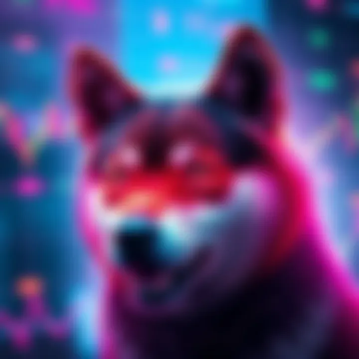A visual representation of Shiba Inu tokens with price charts and potential earnings highlighted