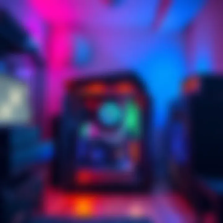 A quiet Bitcoin mining rig in an apartment setting with liquid cooling, showcasing minimal noise and heat production.